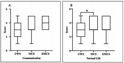 图1 家属对未来康复的预期